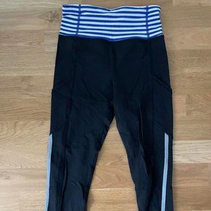 Lululemon leggings with reflective stripes